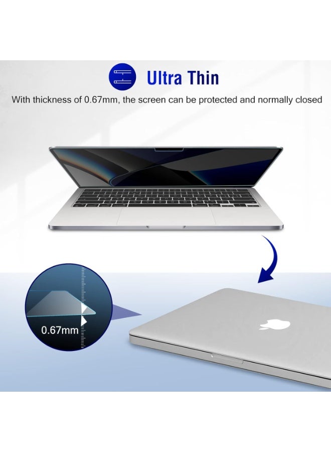 Magnetic Privacy Screen Filter for Macbook Pro 14 inch (2021-2025, M1-M5), Removable Easy On/Off Anti Blue Light Glare Laptop Privacy Screen, Compatible with Mac Pro 14.2" Laptop - Image 2
